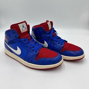 NIKE Air Jordan 1 Men's Detroit Pistons Basketball Shoes 11.5 Blue
Red